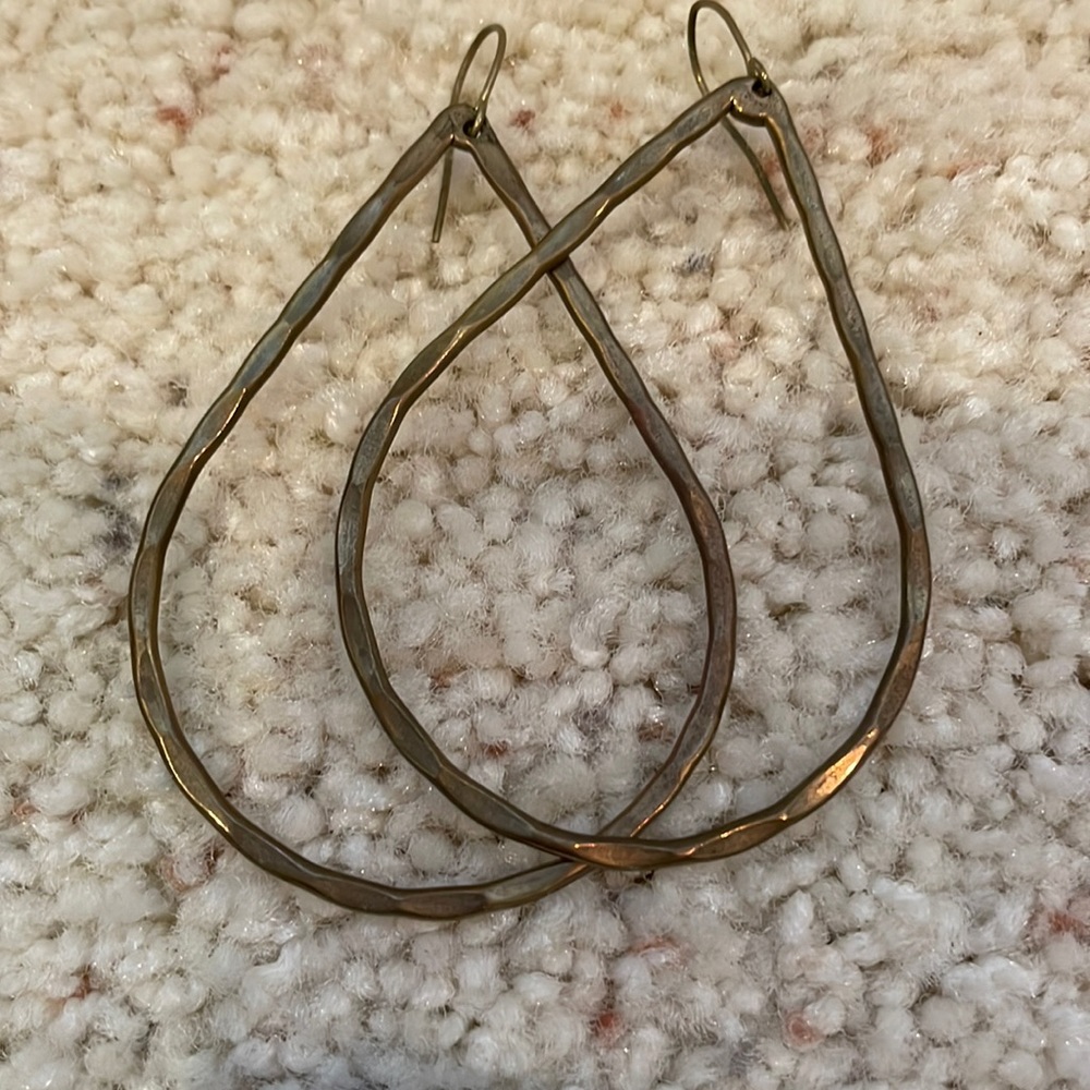 Stitch Fix Dangle Dark Gold Hoops